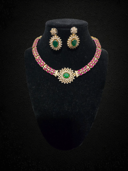 Diamond-style Necklace Set