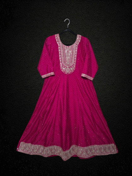 Party Wear Gown (Pink)